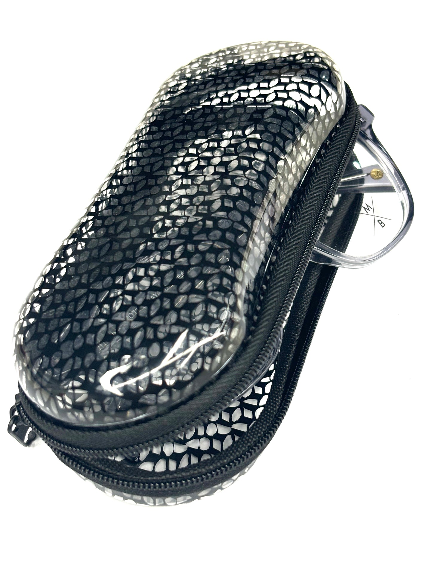 Infinity glasses case Netting black