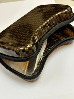 clutch checkered bronz p1